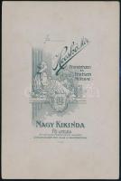 cca 1910 Nagykikinda, Hecskó Mór fényképész műtermében készült, keményhátú vintage fotó, 16,2x10,6 c...