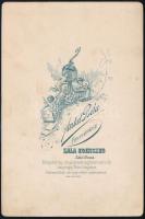 cca 1890 Zalaegerszeg, Antal Béla fényképész műtermében készült, keményhátú, vintage fotó, 16,2x10,8...