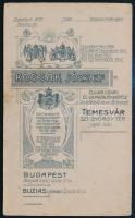 cca 1893 Temesvár, Kossak József császári és kir. udvari fényképész műtermében készült, keményhátú, ...