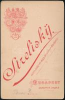 cca 1890 Budapest, Strelisky Lipót (1807-1905) császári és kir. udvari fényképész műtermében készült...