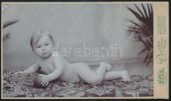 cca 1905 Kolozsvár, Dunky Fivérek fényképészeti műtermében készült, keményhátú vintage fotó, 7,6x13,2 cm