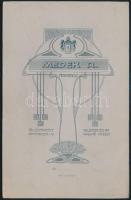 cca 1900 Budapest, Medek R. fényképész műtermében készült, keményhátú vintage fotó, 16,3x10,5 cm