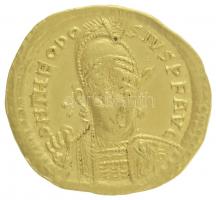 Római Birodalom / Thesszaloniki / II. Theodosius 430. Solidus Au (4,47g) T:2 ü. / Roman Empire / Thessaloniki / Theodosius II. 430. Solidus Au D N THEODO-SIVS P F AVG / VOT XXX MVLT XXXX / TESOB (4,47g) C:XF ding RIC X 366.