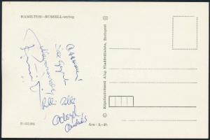 1978 A győztes sakkválogatott tagjainak aláírása képeslapon (pl. Sax Gyula)