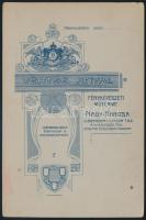 cca 1897 Nagykanizsa, Vértes Antal fényképész műtermében készült, keményhátú, vintage fotó, 16,2x10,...