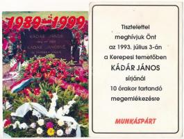 Kádár János - 2 db MODERN emléklap / 2 MODERN memorial cards (non PC)