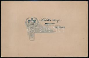 cca 1905 Palánka, Schlotter József fényképész műtermében készült, keményhátú, vintage fotó, 20,7x13,...