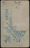 cca 1910 Déva, Péntek Elek fényképész műtermében készült, keményhátú, vintage fotó, kapcsolódó forrá...