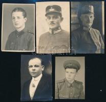 cca 1910-1940 8 db katonai, repülős fotó, kettő kétoldalas, 8x5,5 cm és 9x14 cm