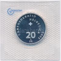 Svájc 2005B 20Fr Ag "Geneva Motor Show 100. éves évfordulója" lezárt "Swissmint"...