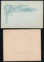 cca 1900 Abbázia, 2 db vintage, keményhátú fotó (a tengerről és a nyaraló gyerekekről), 12,5x14,6 cm...