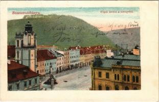 1906 Besztercebánya, Banská Bystrica; Uprin levéve a toronyból, üzletek. Walther Adolf és Társai kiadása / Urpín mountain, general view, shops (EK)