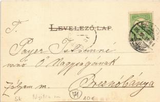 1906 Pöstyén, Pistyan, Piestany; Kápolna a parkban / Kapelle / chapel, park (vágott / cut)