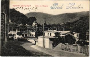 1922 Herkulesfürdő, Herkulesbad, Baile Herculane; Villa de Cizana / nyaraló / villa, street view
