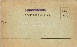 Budapest VII. Keleti pályaudvar, vasútállomás. Art Nouveau, floral, litho (EK)