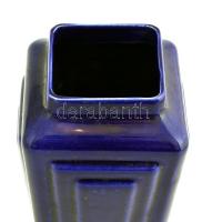 Váza art-deco stílusú mintával, mázas kerámia, jelzés nélkül, kopásnyomokkal, m: 23 cm