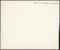 cca 1934 Kinszki Imre (1901-1945) budapesti fotóművész hagyatékából, pecséttel jelzett vintage fotó ...