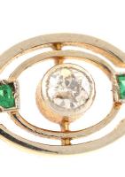 14K fehérarany karkötő, brillekkel 6,2 g 19 cm