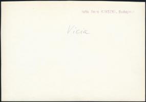 cca 1933 Kinszki Imre (1901-1945) budapesti fotóművész hagyatékából, pecséttel jelzett és feliratozo...