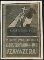 cca 1937 Kinszki Imre (1901-1945) budapesti fotóművész hagyatékából, jelzés nélküli, vintage fotó (Plakát), 7x4,8 cm