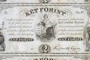 1852.  2Ft "Kossuth bankó" kitöltetlen "E","F","G","H&q...