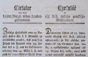 Bécs 1806. Udvari leirat a Bécsi városi bankócédulák 5G-es névértékének kibocsátásáról, a bankjegy l...
