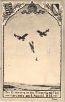 1915 Zur Erinnerung an den Fliegerkampf bei Harbouey am 9. August 1915. / WWI K.u.K. military air battle. Art Nouveau