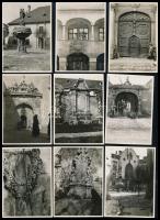 cca 1930-1940 Soproni városrészletek, 18 db fotó, készítette: Csánk Rottmann Elemér építész, 6×8,5 cm