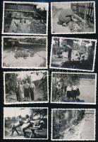 1934-1938 Nagytétényi életképek, 22 db fotó, 6×9 cm