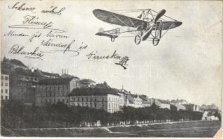 1909 Budapest I. Bleriot gépe a Vérmező felett (r)