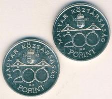 1992. 200Ft Ag "MNB" (2x) T:BU