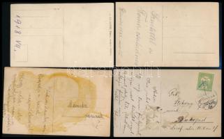 cca 1900-1920 Kalapos hölgyek, 7 db műtermi fotólap, 14×9 cm