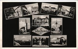 Rimaszombat, Rimavská Sobota; mozaiklap. Klein Géza kiadása / multi-view postcard
