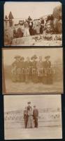 cca 1900 Emberek, tájak, kirándulások, 8 db fotó, 8×10 cm