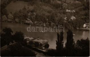 1937 Oravicabánya, Oravica, Oravita; fürdő, fürdőzők, evezős csónakok / spa, bathers, rowing boat. photo