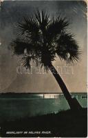 1911 Halifax river (Florida), moonlight (worn corners)