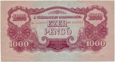 1944. 1000P "A Vörös Hadsereg Parancsnoksága" T:III- Adamo P48