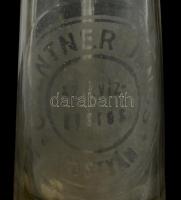 Czentner János Ágostyán feliratos szódás, szikvizes üveg. 31 cm