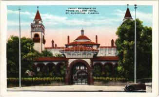 St. Augustine (Florida), front entrance of Ponce De Leon Hotel, automobile