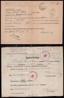 1918-1950 5 db katonai igazolvány