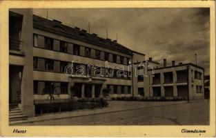 1940 Huszt, Chust, Khust; Gimnázium / high school + kétnyelvű bélyegző / bilingual cancellation (EK)