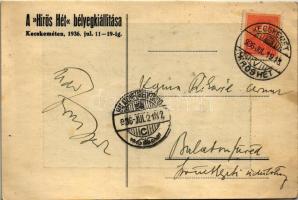 1936 Kecskemét, "Hírös Hét" Bélyegkiállítás + So. Stpl. (EB)