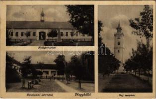 1939 Nagykálló, Reálgimnázium, Gimnáziumi internátus, Református templom (EK)