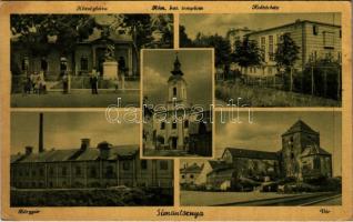 1942 Simontornya, Községháza, Római katolikus templom, Bőrgyár, vár, Kultúrház (EK)