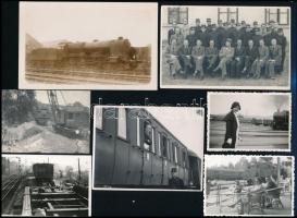 7 db nagyrészt magyar vasút témájú fotó