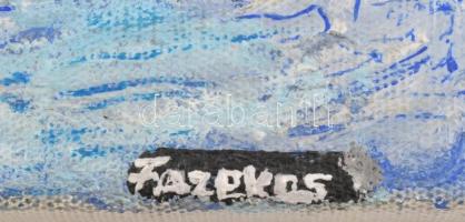 Fazekas jelzéssel: A lakatlan sziget. Olaj, vászon,. 30x37 cm