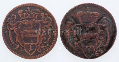 Ausztria 1765. 1pf Cu "Mária Terézia" 2xklf portré (2,18g, 2,46g) T:2-,3
Austria 1765. 1 ...