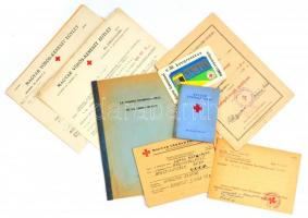 1951-1969 Vöröskeresztes iratok, igazolvány, naptár, 7 db