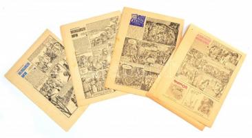1960-1962 Képregénymellékletek a Lobogó című újság 4 db számából