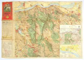 1936 Kirándulók térképe 11.: Gerecse és Gete, 1:50000, Magyar Királyi Állami Térképészeti Intézet, szakadással, 59x82 cm